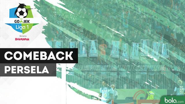 Berita video momen comeback fantastis Persela Lamongan di Gojek Liga 1 2018 bersama Bukalapak pada pekan ke-13 saat melawan Mitra Kukar, Kamis (7/6/2018).