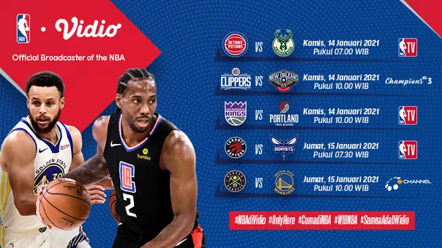 Jadwal NBA Matcweek 4 di Vidio