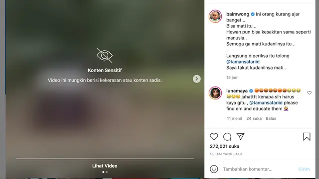 Unggahan Baim Wong. (Foto: Dok. Instagram @baimwong)