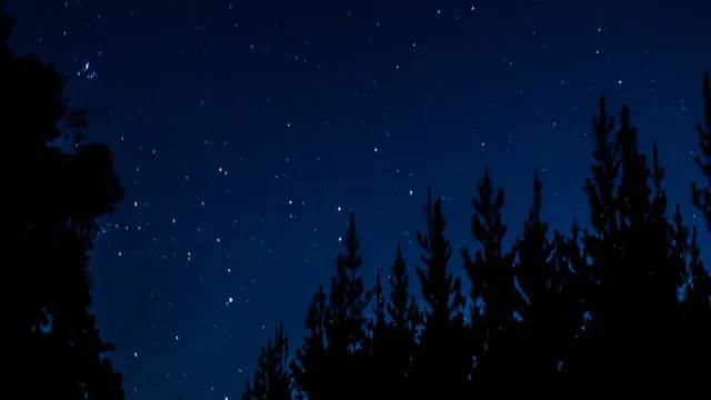 Ilustrasi bintang, malam hari