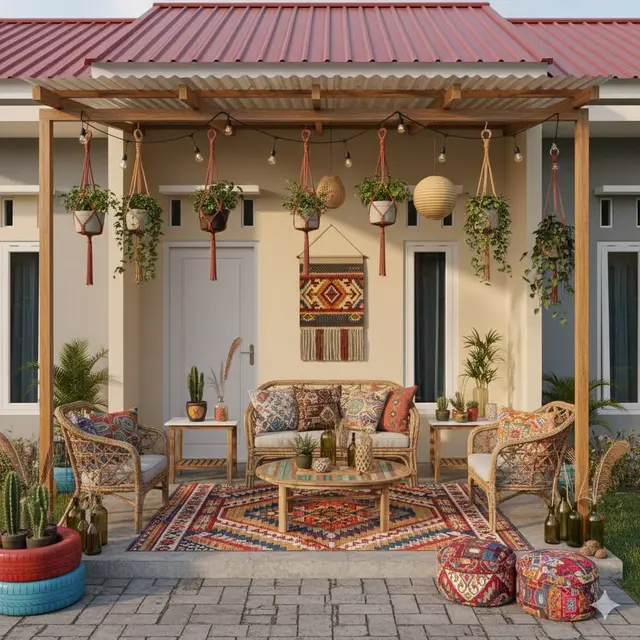 Model Teras Bohemian (Boho Chic)