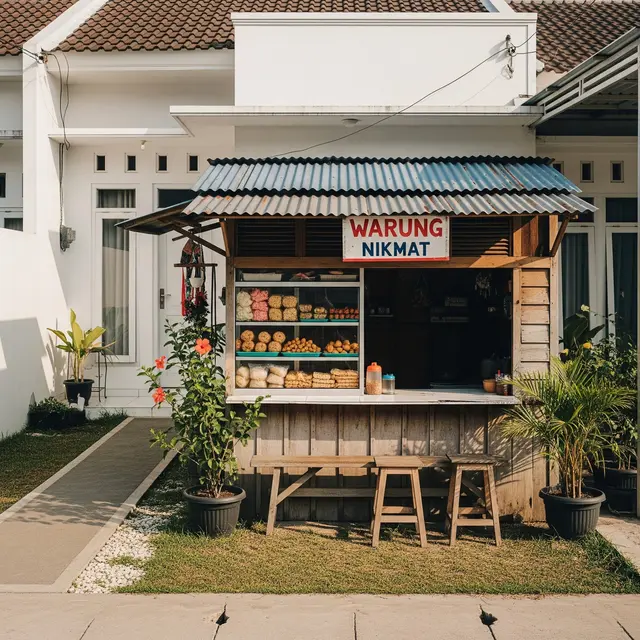 9 Desain Warung Outdoor di Halaman Depan Rumah, Estetis dan Menguntungkan