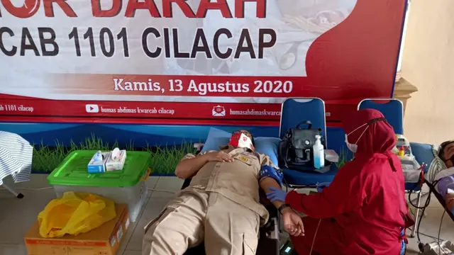 Donor darah di Cilacap. (Foto: Liputan6.com/PMI Cilacap)