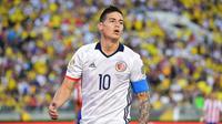 Gelandang Real Madrid asal Kolombia, James Rodriguez. (AFP/Frederic J. Brown)