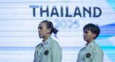 Ganda putri Indonesia, Febriana Dwipuji Kusuma/Meilysa Trias Puspitasari, harus puas meraih medali perak pada nomor perorangan SEA Games 2025. (Bola.com/Bagaskara Lazuardi)
