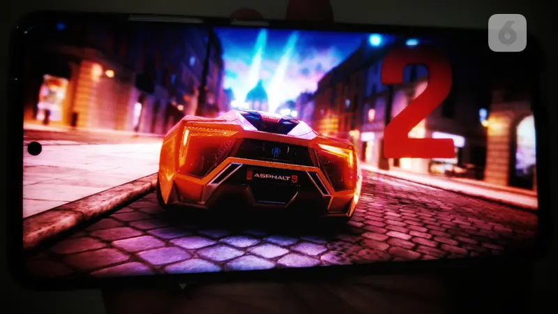 Asphalt 9 dengan setelan grafis maksimal di Samsung Galaxy S20 Ultra