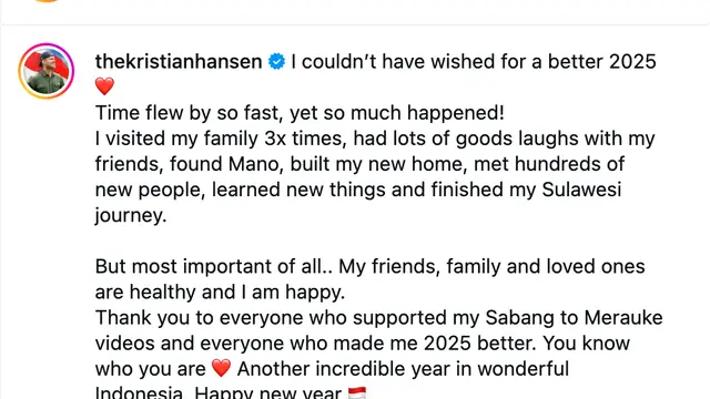 Manohara dan Kristian Hansen