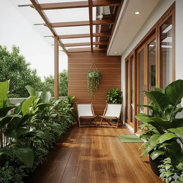 Teras kecil tampak luas 2025. (Liputan6.com/Gemini.ai)