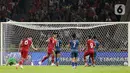 Pemain timnas Indonesia, Ramadhan Sananta merayakan golnya ke gawang Brunei Darussalam pada laga pertama putaran kualifikasi Piala Dunia 2026 di Stadion Gelora Bung Karno, Jakarta, Kamis (12/10/2023). (Liputan6.com/Helmi Fithriansyah)