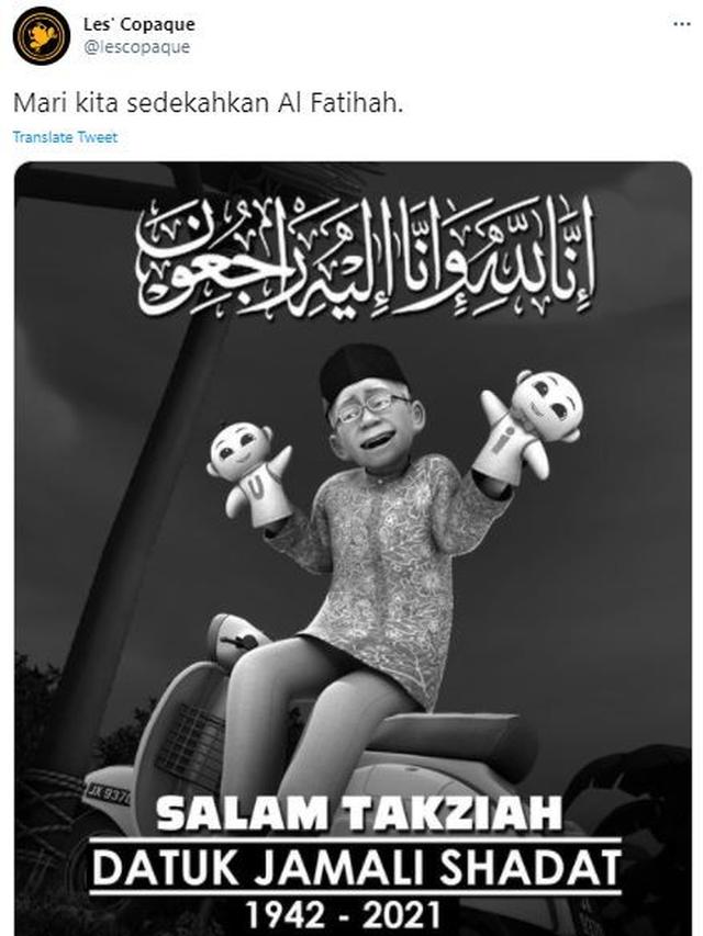 Komedian Legendaris Malaysia Datuk Jamali Shadat Yang Pernah Tampil Di Upin Ipin Meninggal Dunia Showbiz Liputan6 Com