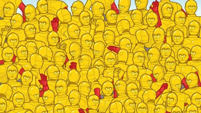 Dapatkah Kamu Menemukan Piala Oscar di Kerumunan Robot C-3PO?