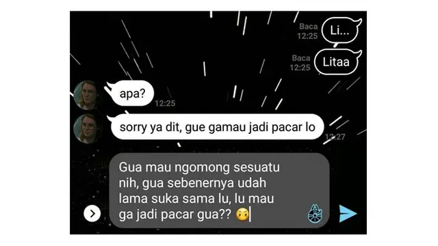 Obrolan Lucu Saat Ditolak Pasangan Ini Bikin Ketawa Miris