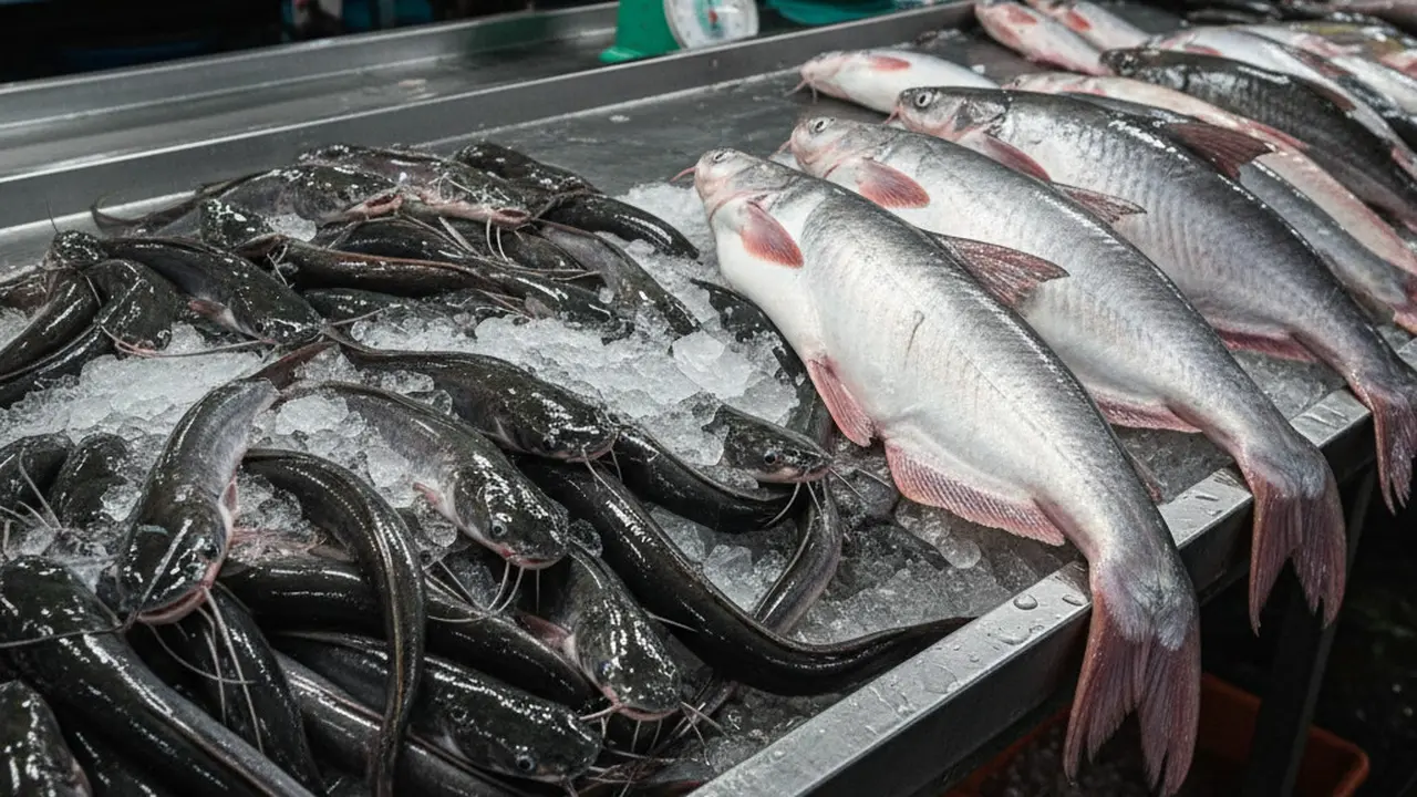 Perbandingan Ternak Ikan Lele dan Patin. AI