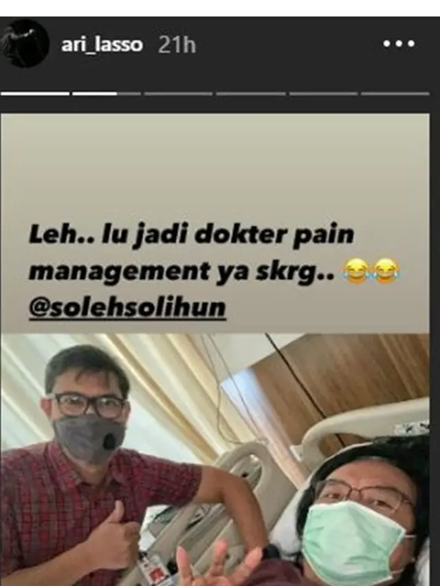 6 Potret Terbaru Ari Lasso yang Jalani Perawatan, Sakit Punggung Kambuh
