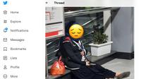 Tangkapan layar postingan viral ibu hamil kelelahan saat naik tangga di Stasiun  Cakung seperti dibagikan akun @jalurbekasi.