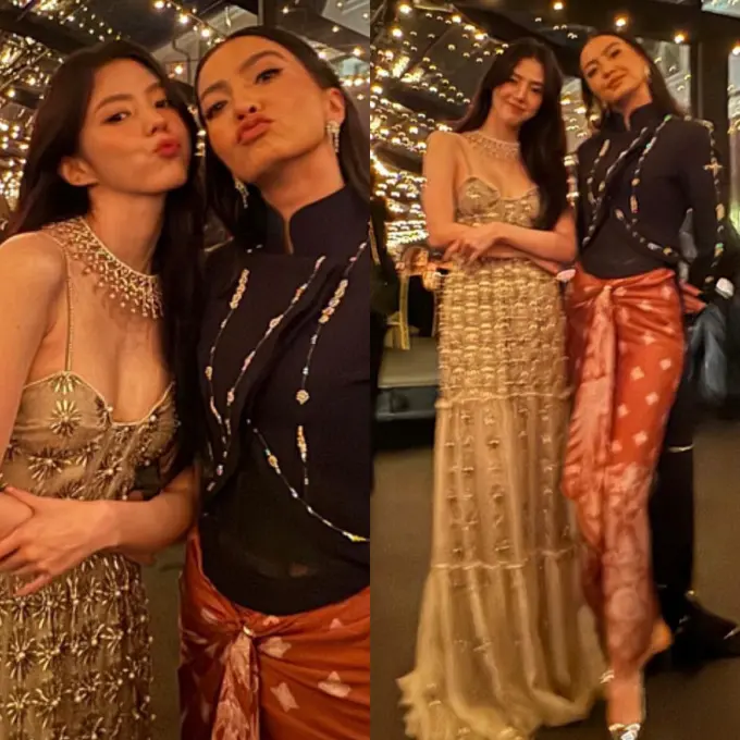 Raline Shah dan Han So Hee di Festival Film Cannes.[@ralineshah]