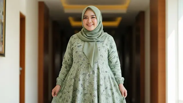 Gamis Batik Jumbo Elegan