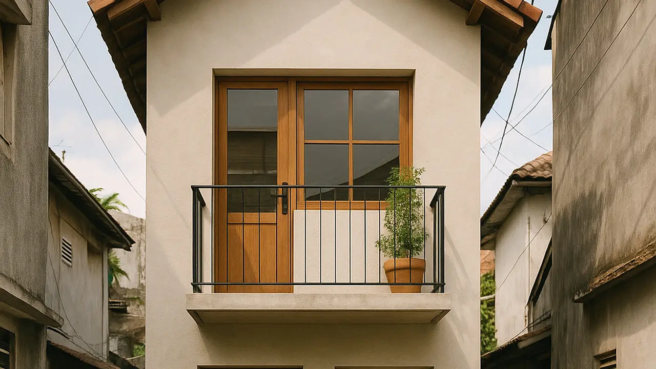 Model Rumah yang Sederhana di Dalam Gang Sempit