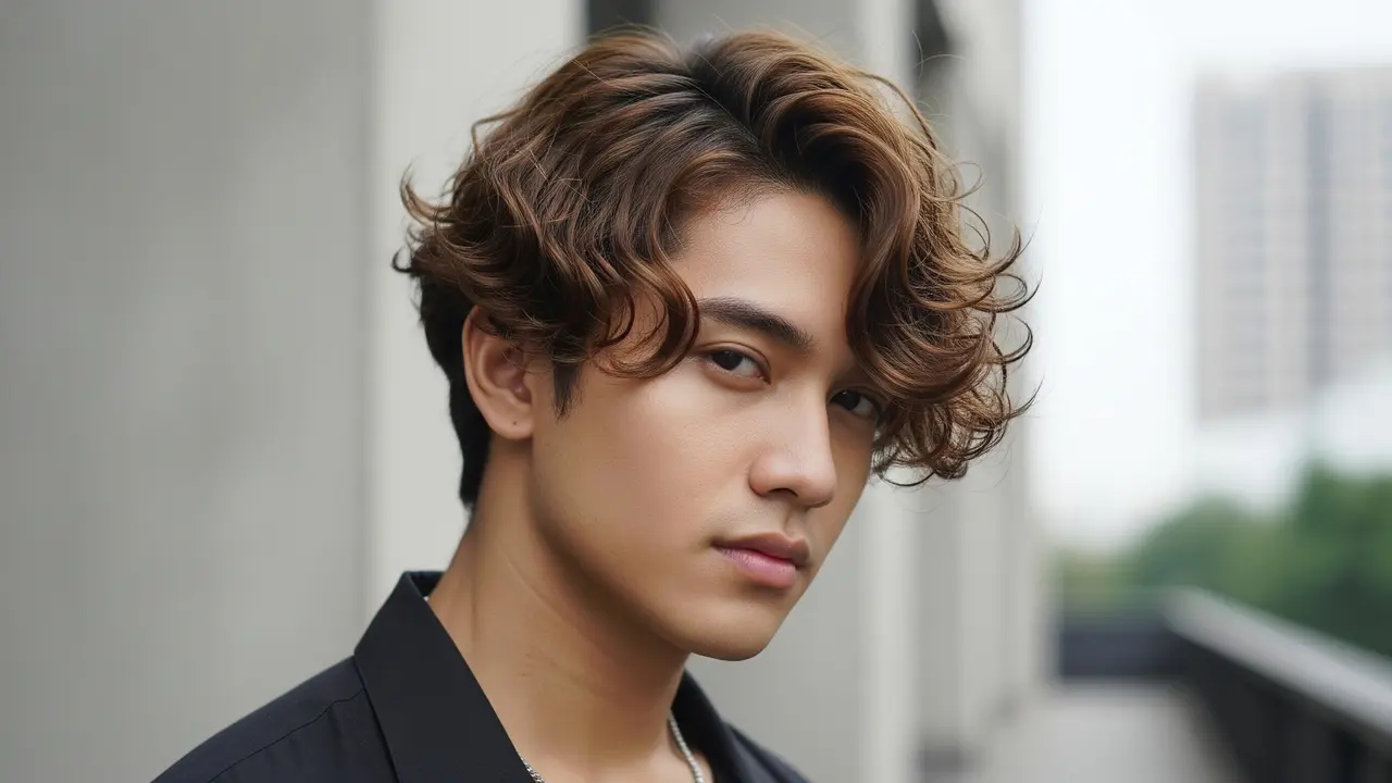 Model Rambut Pria Korea Keriting