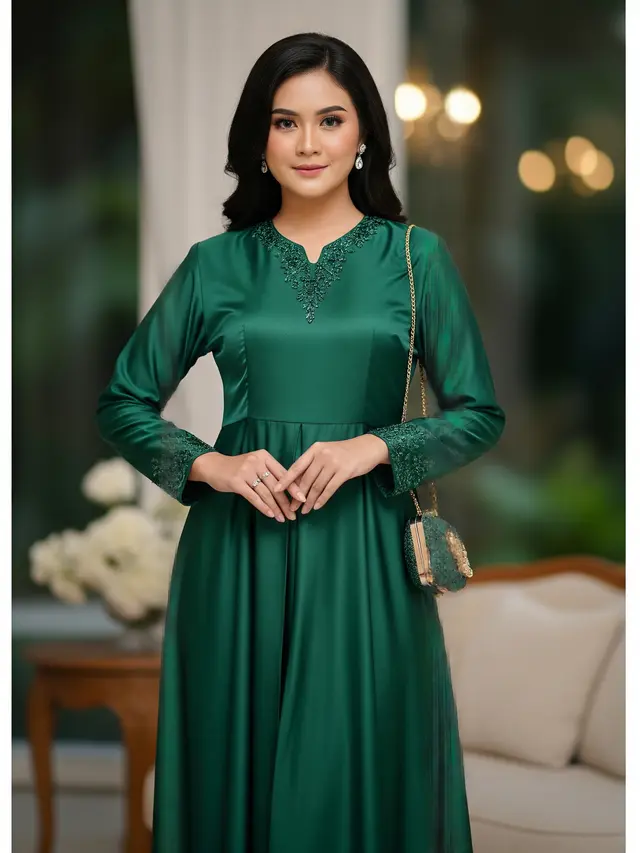 Warna Gamis yang Tidak Mudah Kusam Setelah Dicuci (Image by Gemini AI)