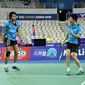 Ganda campuran Tontowi Ahmad/Liliyana Natsir melangkah ke semifinal Korea Open Super Series 2015, Jumat (18/9/2015). (Liputan6.com/Humas PP PBSI)