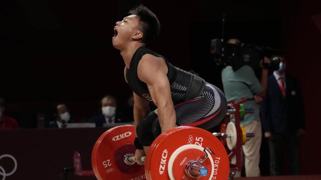 Foto: Rahmat Erwin Abdullah Sumbang Medali Perunggu dari Cabang Angkat Besi Kelas 73 Kg Putra Olimpiade Tokyo 2020