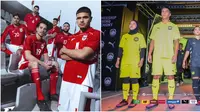 Jersey baru Timnas Indonesia vs Malaysia. (dok. Instagram @erspo.official @famalaysia)