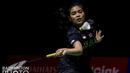 Tunggal putri andalan Indonesia, Gregoria Mariska Tunjung, harus mengakui pebulutangkis unggulan delapan asal Jepang, Sayaka Takahashi. (Badminton Photo/Raphael Sachetat)