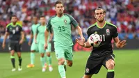 Gelandang tim nasional Wales, Gareth Bale (kanan). (AFP/Francisco Leong)
