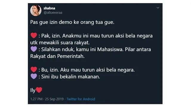 Curhatan Dukungan Orang Tua Saat Izin Demo Ini Bikin Salut