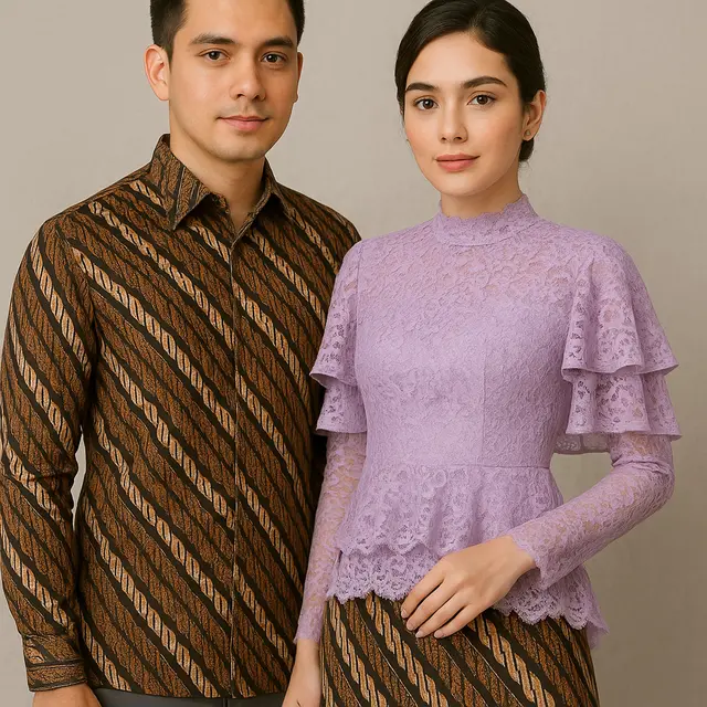 7 Inspirasi Model Batik Kombinasi Brokat Sarimbit Terbaru 2025, Tampil Kompak dan Elegan untuk Acara Formal