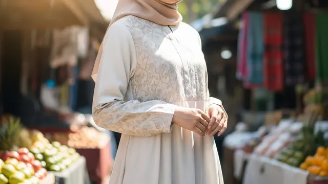 Model Gamis Abaya Warna Pastel Anti Gerah