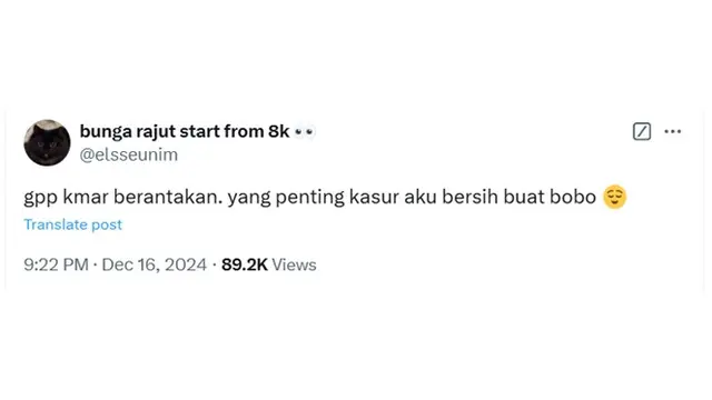 6 Cuitan Netizen Biarkan Kamar Kos Berantakan Ini Relate, Bikin Tepuk Jidat