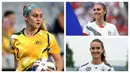 Piala Dunia Wanita FIFA 2019 telah dihelat dua tahun lalu di Prancis dengan Amerika Serikat tampil sebagai kampiun. Turnamen tersebut tentu saja telah meninggalkan kesan tersendiri, seperti paras cantik para pelakonnya. Berikut 7 di antaranya. (Kolase Foto AFP)