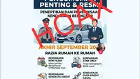 Cek Fakta: Hoaks Polri Bakal Razia Pajak Kendaraan ke Rumah Warga Mulai September 2026