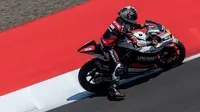 Aksi pembalap Aron Canet dalam ajang Moto2 2024 di Sirkuit Mandalika (Instagram/Fantic Racing)