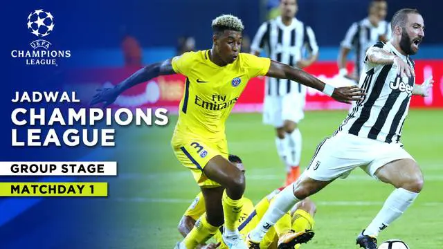 Berita Motion Grafis: Jadwal Liga Champions Matchday 1, Misi Sulit Juventus di Kandang PSG.