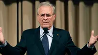 Mantan Menteri Pertahanan Amerika Serikat (AS) Donald Rumsfeld yang menjadi arsitek utama perang Irak, wafat dalam usia 88 tahun (AP)