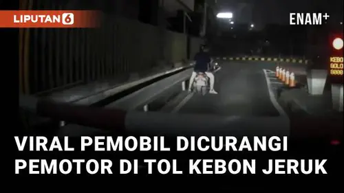 VIDEO: Viral Pemobil Dicurangi Pemotor Saat Masuk Tol Kebon Jeruk