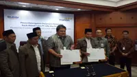 Penandatanganan perjanjian kerja sama Bank Mandiri dan PT Alfa Mas (Foto:Merdeka.com/Yayu Agustini Rahayu)