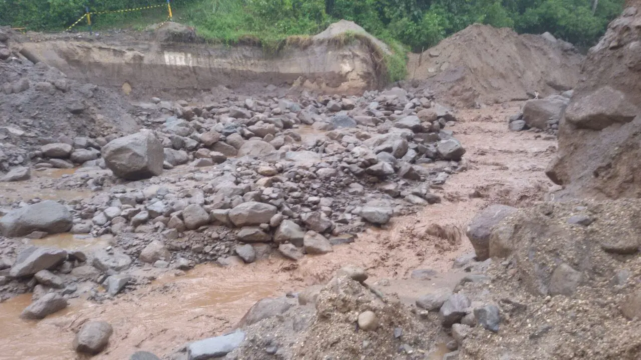 Lahar Dingin Sinabung Dua Kali Landa Permukiman, Rumah Warga Hanyut
