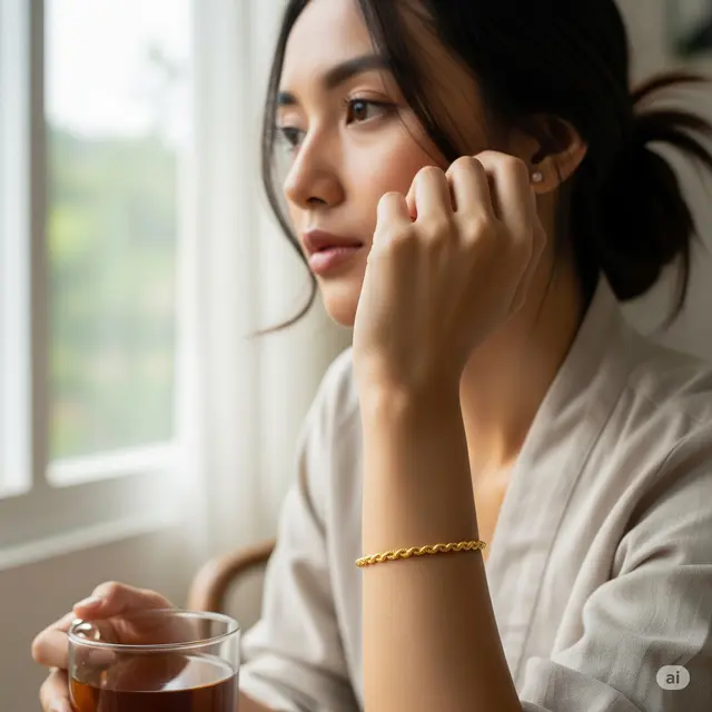 Model Gelang Emas 5 Mayam untuk Ibu Muda