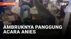Panggung Acara Anies Baswedan di Pekanbaru Roboh
