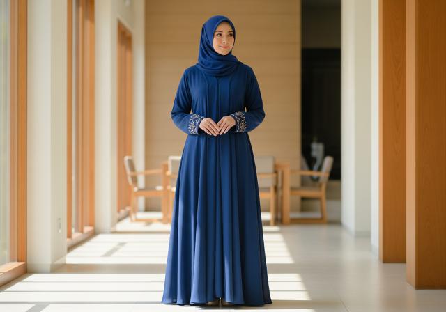 4. Abaya Potongan A-line