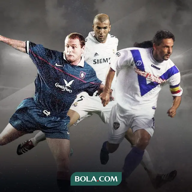 Roberto Baggio, Zidane dan Paul Gascoigne