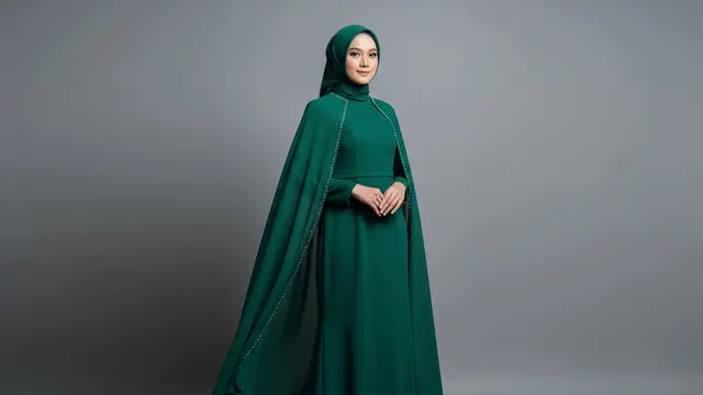 Gamis Cape Klasik Bergaya Modern