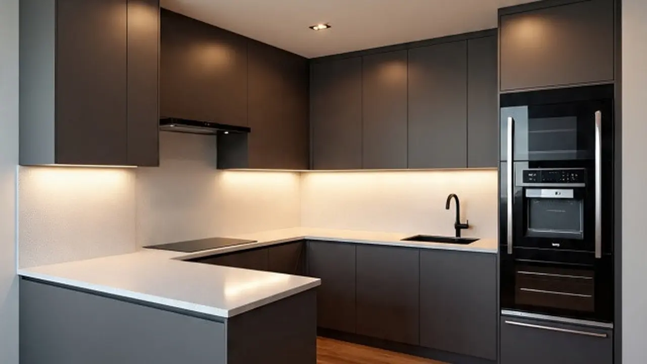 Model Dapur Bentuk U Minimalis (Sumber: Meta AI)