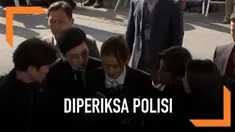 Jung Joon Young datang ke kepolisian Seoul untuk di interogasi atas tuduhan kasus pornografi.