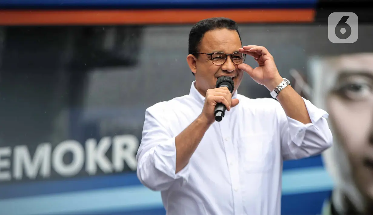 <p>Anies Baswedan menyampaikan sambutan saat tiba di Kantor DPP Partai Demokrat, Jakarta, Kamis (2/3/2023). Kunjungan Anies Baswedan untuk memperkenalkan dirinya kepada Majelis Tinggi Partai. (Liputan6.com/Faizal Fanani)</p>