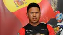 Jelang keberangkatan ke Valencia, Pegokart Indonesia, Senna Noor mencoba menjawab pertanyaan wartawan saat jumpa pers di Jakarta (20/11/2014). (Liputan6.com/Helmi Fithriansyah)